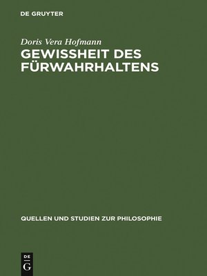 cover image of Gewißheit des Fürwahrhaltens